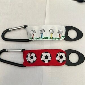 New 2 water bottle holders  with D clip for belt loop